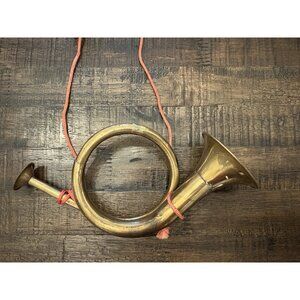 Vintage Brass Horn Decorative Purposes Only Wall Art Christmas Decor Ornaments